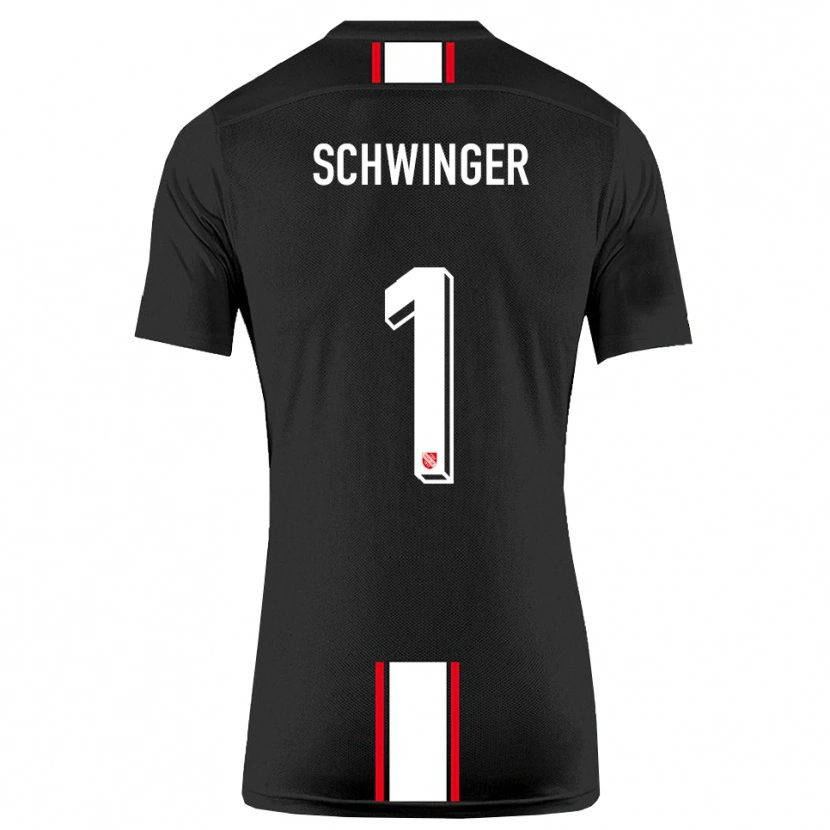 Danxen Hombre Camiseta Holm Schwinger #1 Negro Blanco 2ª Equipación 2025/26 La Camisa