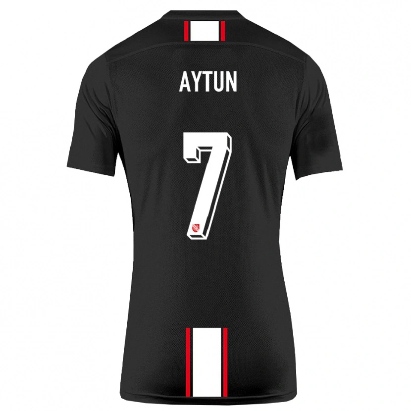 Danxen Hombre Camiseta Emre Aytun #7 Negro Blanco 2ª Equipación 2025/26 La Camisa