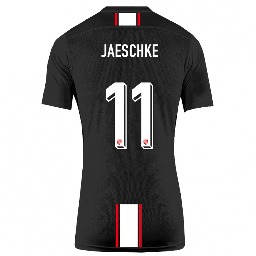 Danxen Hombre Camiseta Yannik Jaeschke #11 Negro Blanco 2ª Equipación 2025/26 La Camisa