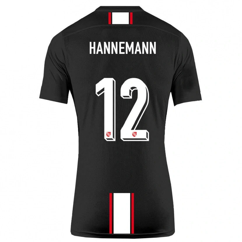 Danxen Hombre Camiseta Sören Hannemann #12 Negro Blanco 2ª Equipación 2025/26 La Camisa