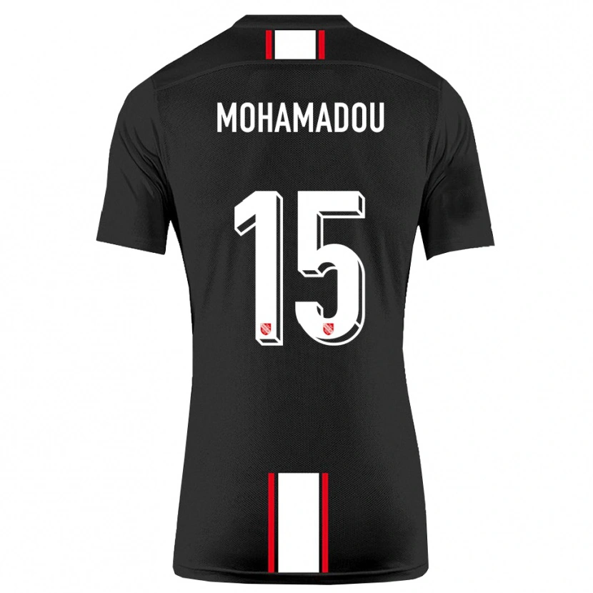 Danxen Hombre Camiseta Akram-Dine Mohamadou #15 Negro Blanco 2ª Equipación 2025/26 La Camisa