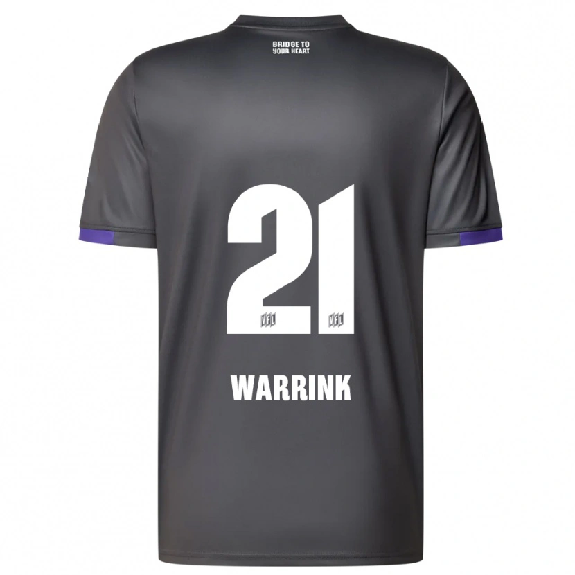 Danxen Hombre Camiseta Marko Warrink #21 Gris Púrpura 2ª Equipación 2025/26 La Camisa