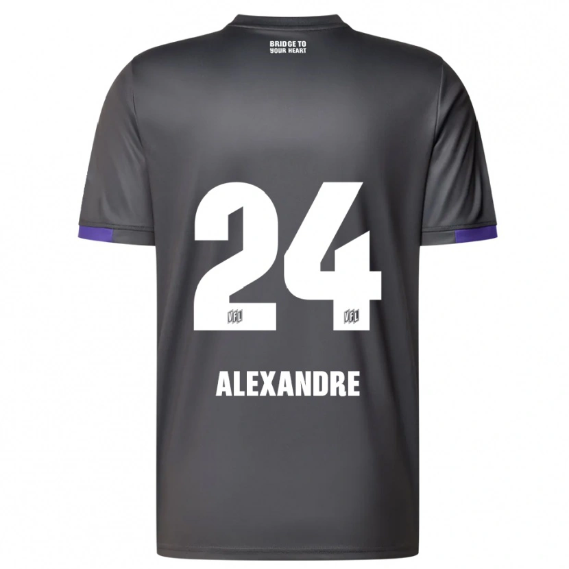 Danxen Hombre Camiseta Tyron Alexandre #24 Gris Púrpura 2ª Equipación 2025/26 La Camisa