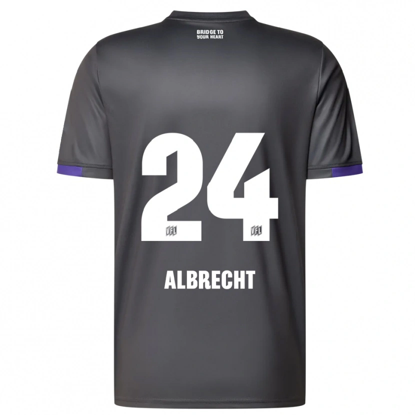 Danxen Hombre Camiseta Fabian Albrecht #24 Gris Púrpura 2ª Equipación 2025/26 La Camisa