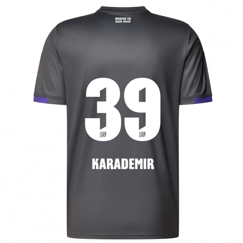 Danxen Hombre Camiseta Yiğit Karademir #39 Gris Púrpura 2ª Equipación 2025/26 La Camisa