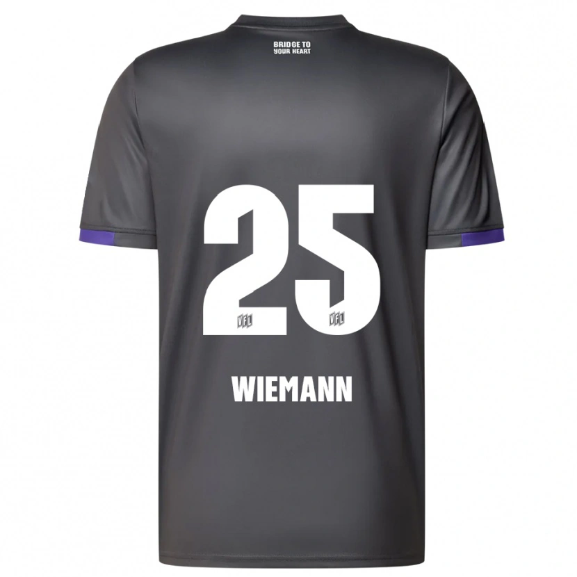 Danxen Hombre Camiseta Niklas Wiemann #25 Gris Púrpura 2ª Equipación 2025/26 La Camisa