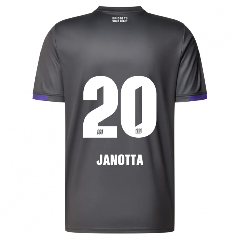Danxen Hombre Camiseta Theo Janotta #20 Gris Púrpura 2ª Equipación 2025/26 La Camisa