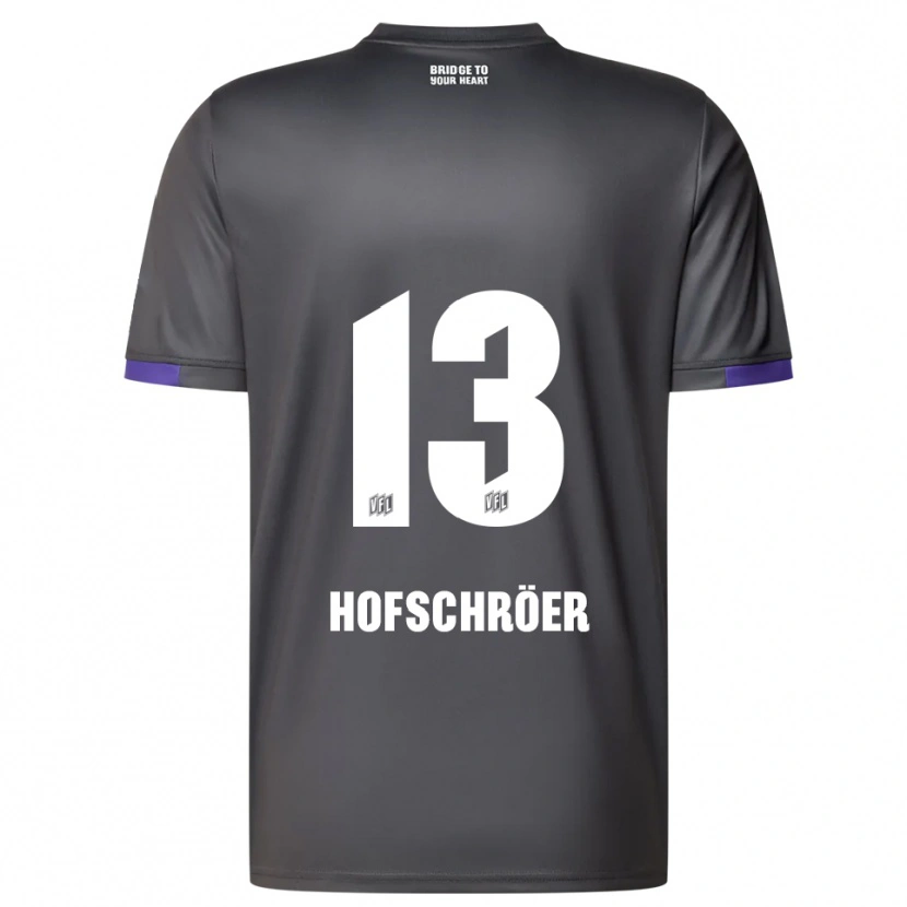 Danxen Hombre Camiseta Joris Hofschröer #13 Gris Púrpura 2ª Equipación 2025/26 La Camisa