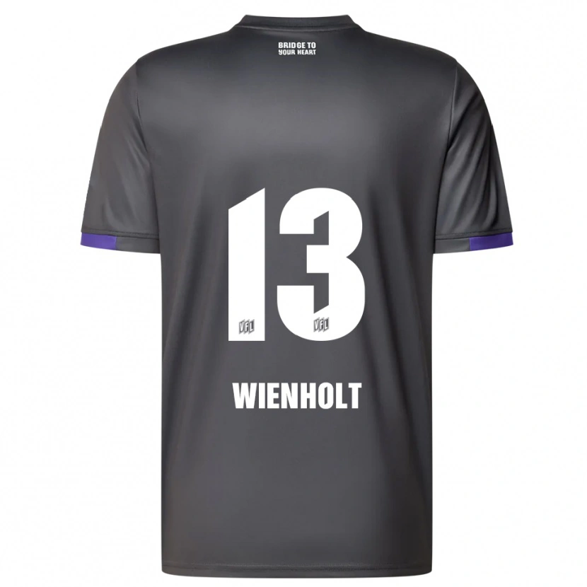 Danxen Hombre Camiseta Paul Wienholt #13 Gris Púrpura 2ª Equipación 2025/26 La Camisa