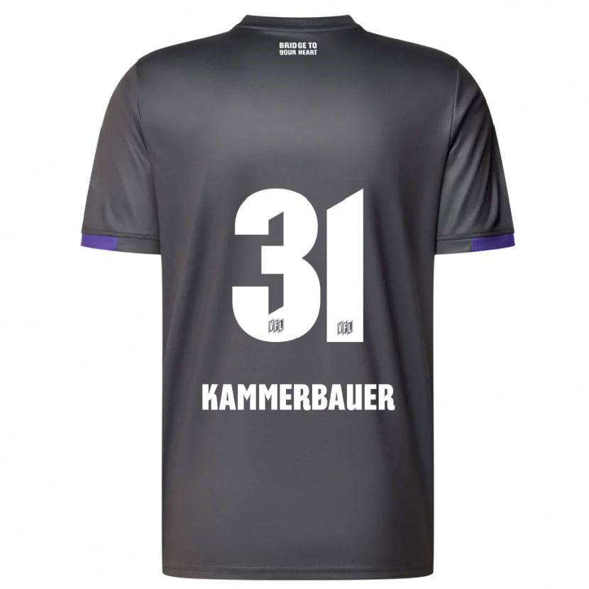 Danxen Hombre Camiseta Patrick Kammerbauer #31 Gris Púrpura 2ª Equipación 2025/26 La Camisa