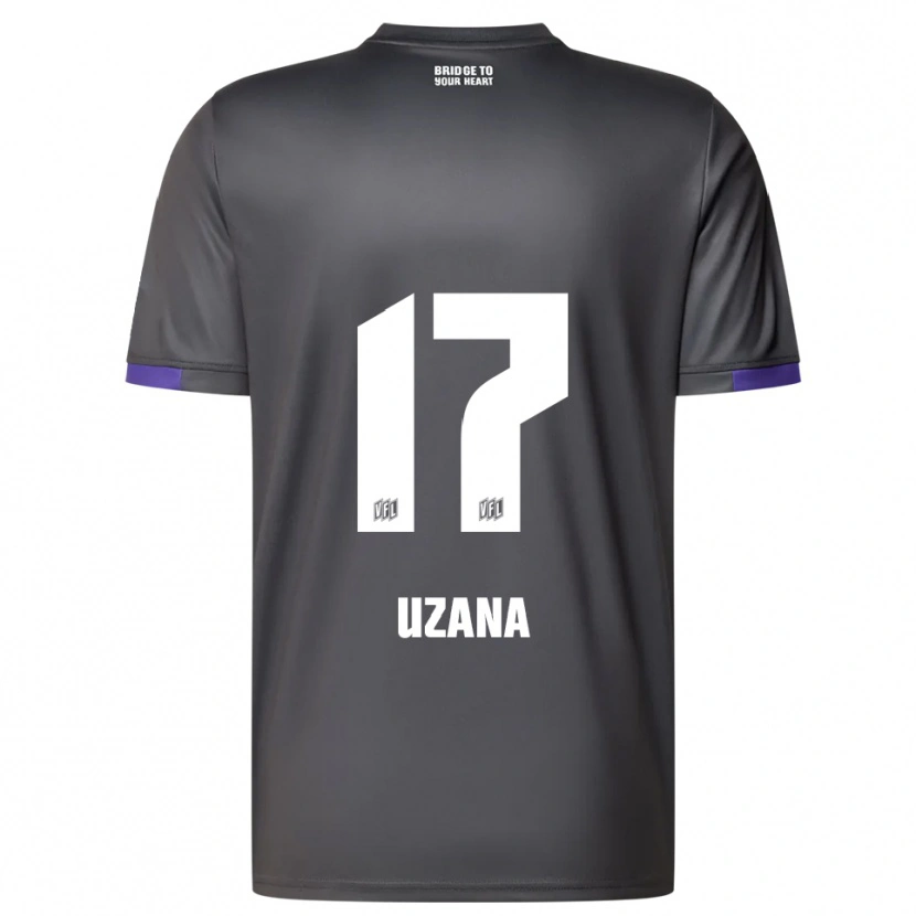 Danxen Hombre Camiseta Sebastian Uzana #17 Gris Púrpura 2ª Equipación 2025/26 La Camisa