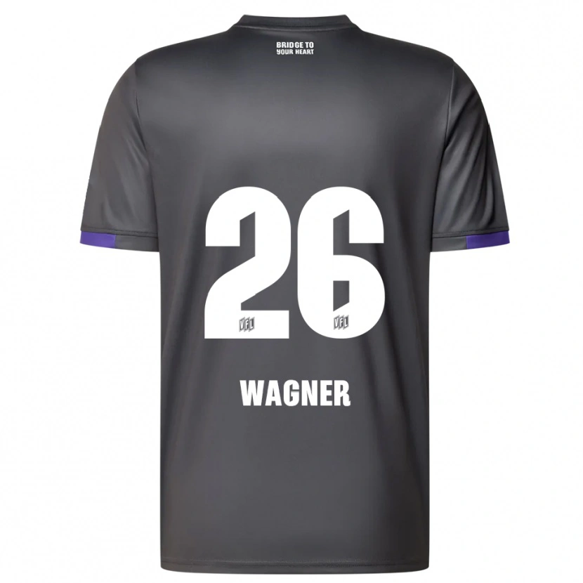 Danxen Hombre Camiseta Fridolin Wagner #26 Gris Púrpura 2ª Equipación 2025/26 La Camisa