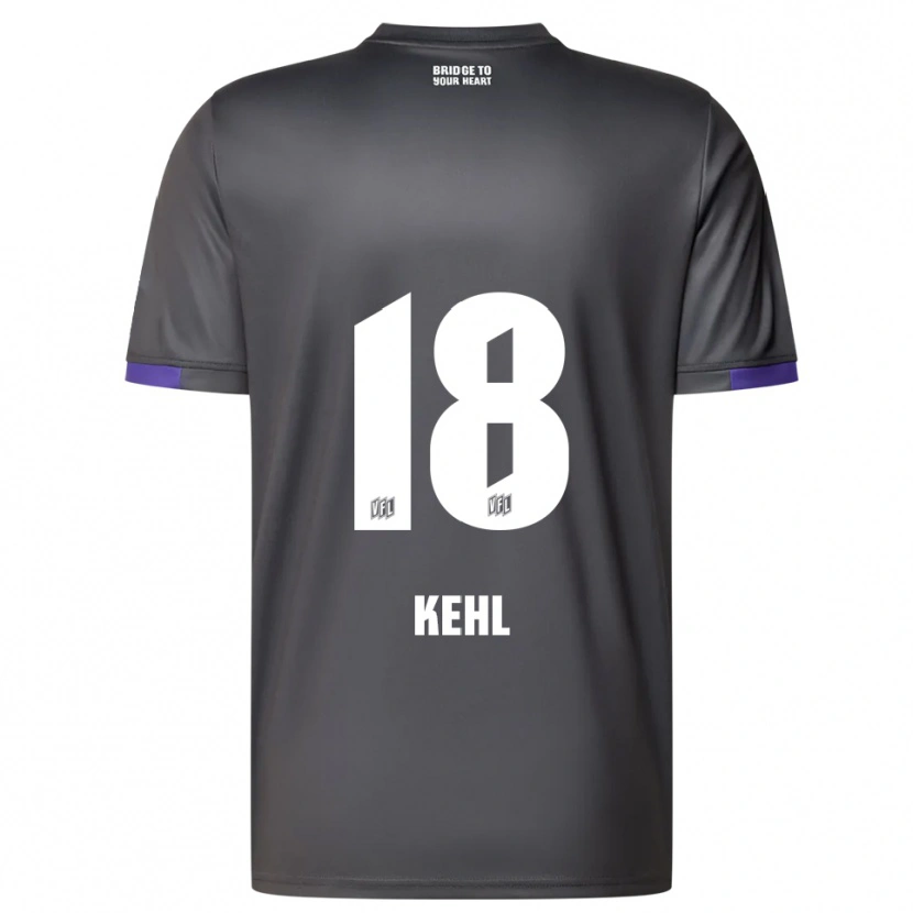 Danxen Hombre Camiseta Lars Kehl #18 Gris Púrpura 2ª Equipación 2025/26 La Camisa