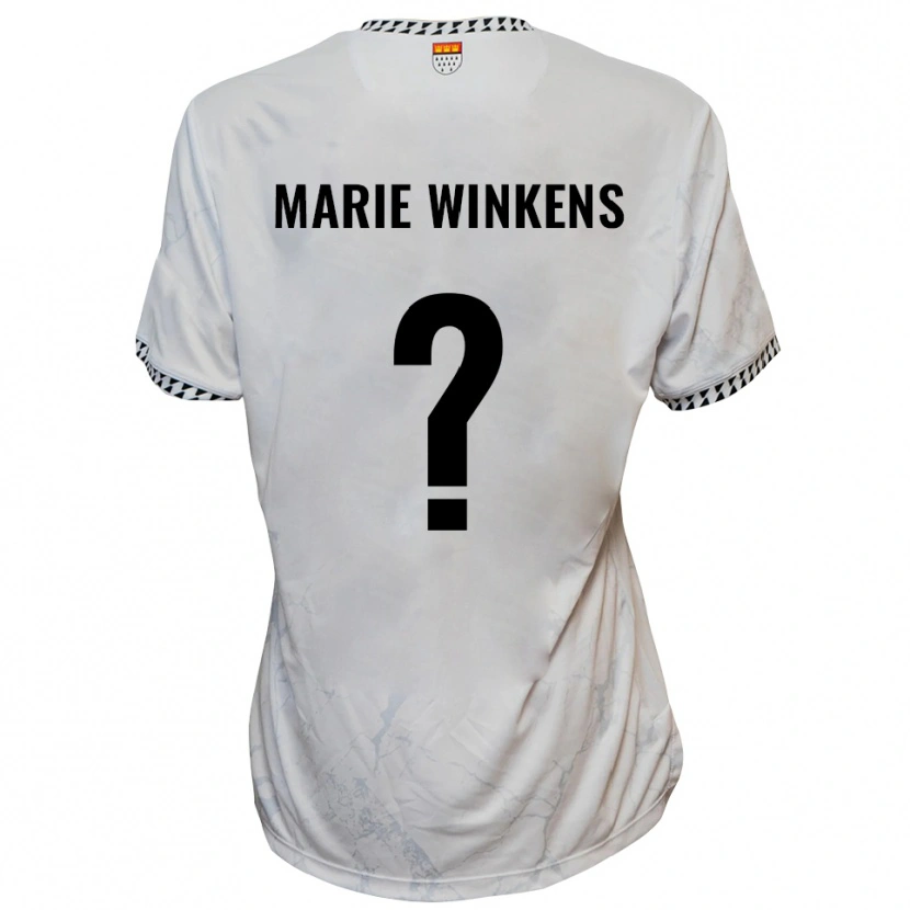 Danxen Hombre Camiseta Joelina Marie Winkens #0 Blanco Negro 2ª Equipación 2025/26 La Camisa