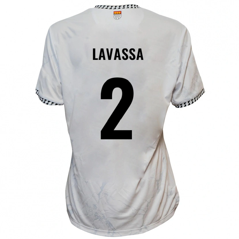Danxen Hombre Camiseta Timon Lavassa #2 Blanco Negro 2ª Equipación 2025/26 La Camisa