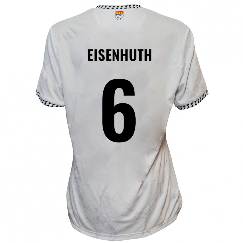 Danxen Hombre Camiseta Tobias Eisenhuth #6 Blanco Negro 2ª Equipación 2025/26 La Camisa