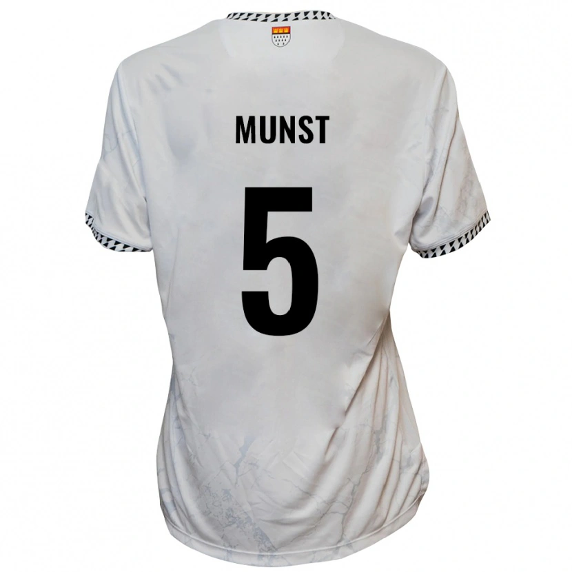 Danxen Hombre Camiseta Leonhard Münst #5 Blanco Negro 2ª Equipación 2025/26 La Camisa