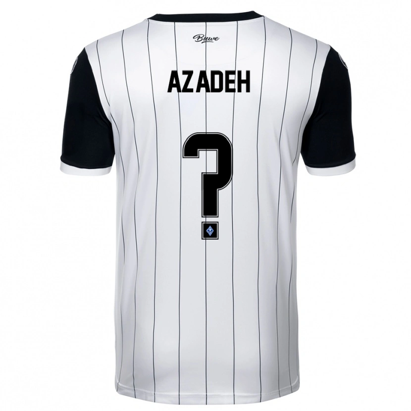 Danxen Hombre Camiseta Nils Azadeh #0 Blanco Negro 2ª Equipación 2025/26 La Camisa