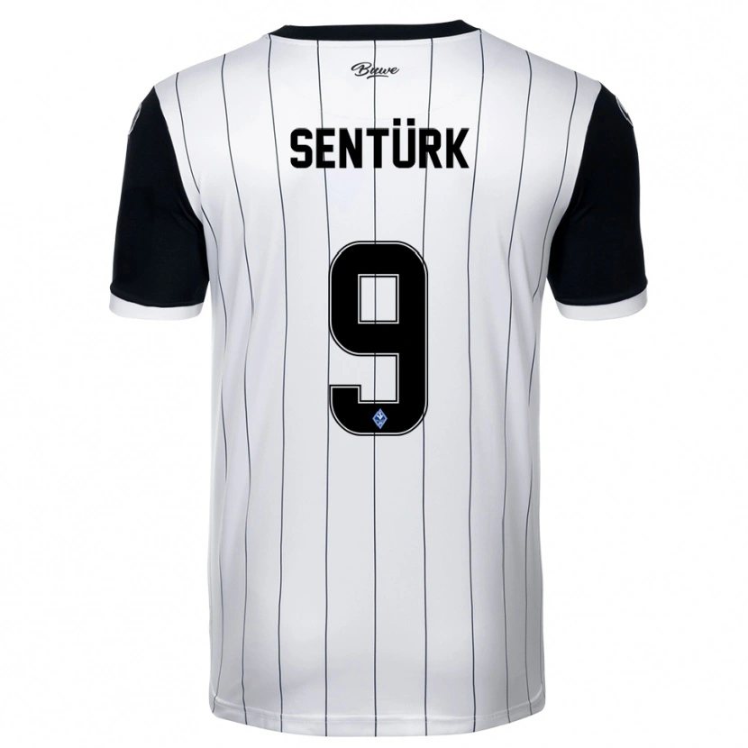 Danxen Hombre Camiseta Mikail Sentürk #9 Blanco Negro 2ª Equipación 2025/26 La Camisa