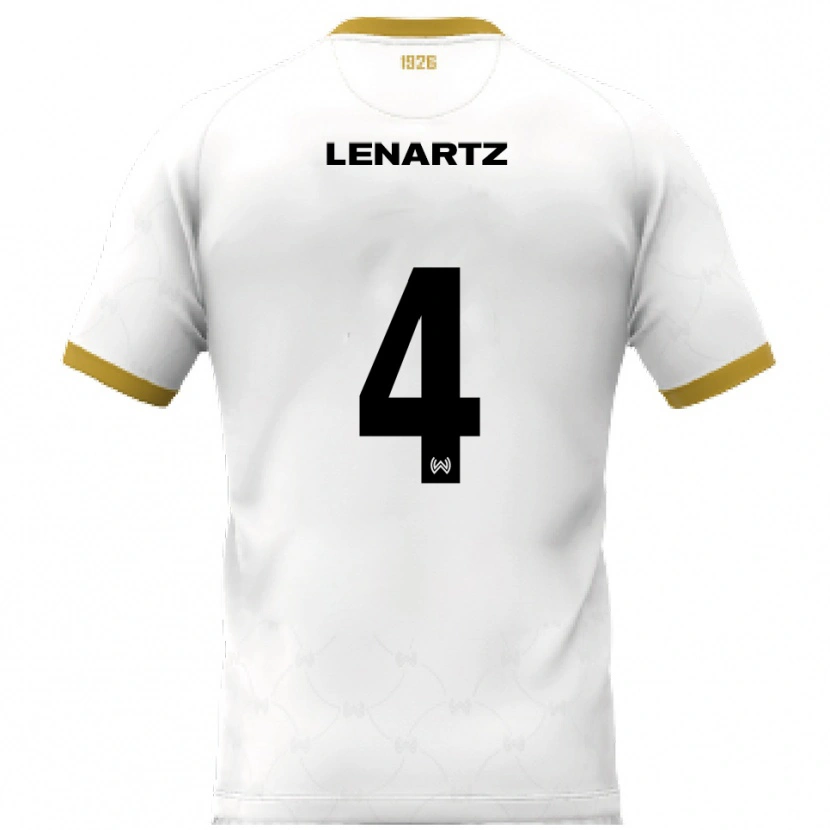 Danxen Hombre Camiseta Oskar Lenartz #4 Blanco Dorado 2ª Equipación 2025/26 La Camisa