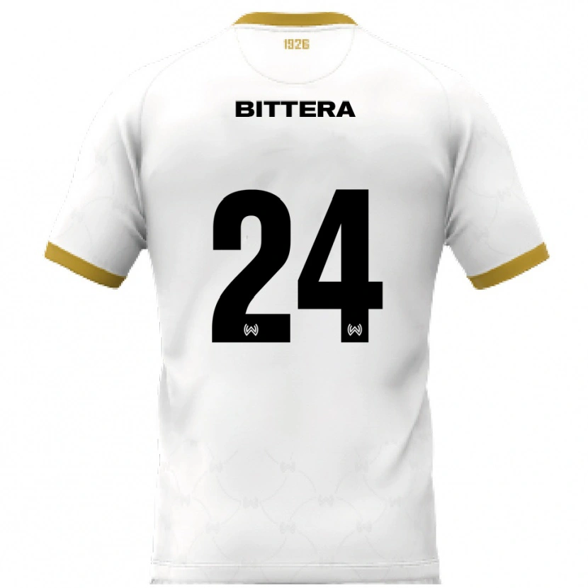 Danxen Hombre Camiseta Buda Bittera #24 Blanco Dorado 2ª Equipación 2025/26 La Camisa