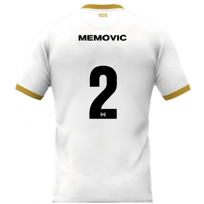 Danxen Hombre Camiseta Daris Memovic #2 Blanco Dorado 2ª Equipación 2025/26 La Camisa