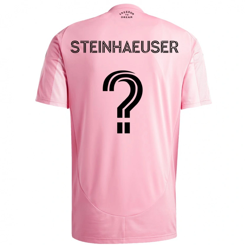 Danxen Niño Camiseta Marcus Steinhaeuser #0 Rosa Negro 1ª Equipación 2025/26 La Camisa