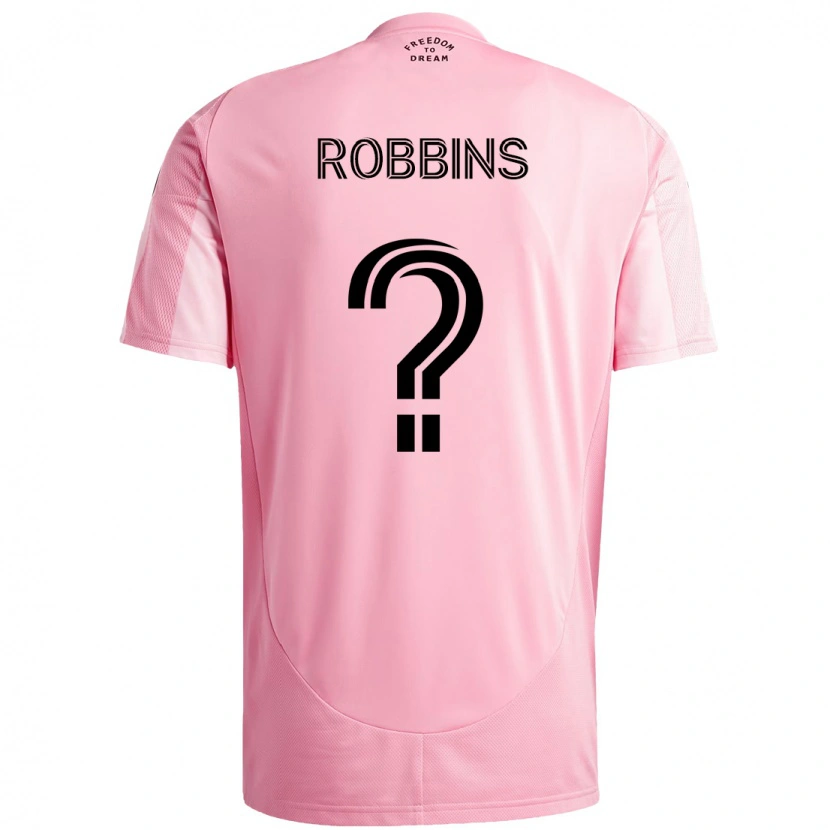 Danxen Niño Camiseta Lukas Robbins #0 Negro Rosa 1ª Equipación 2025/26 La Camisa