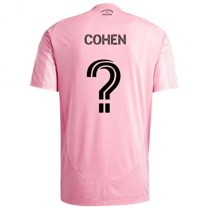 Danxen Niño Camiseta Yuval Cohen #0 Negro Rosa 1ª Equipación 2025/26 La Camisa