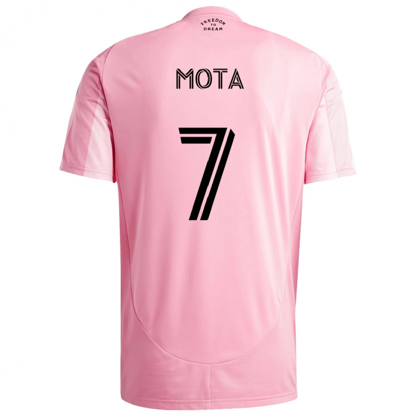 Danxen Niño Camiseta Jean Mota #7 Rosa Negro 1ª Equipación 2025/26 La Camisa