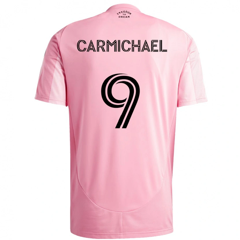 Danxen Niño Camiseta Ryan Carmichael #9 Rosa Negro 1ª Equipación 2025/26 La Camisa