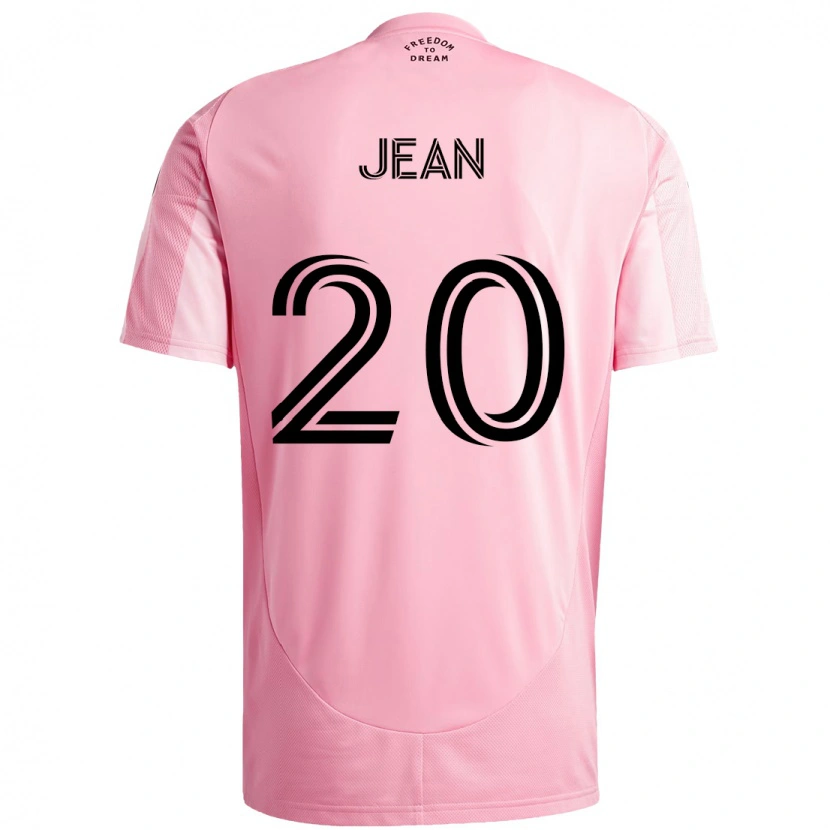 Danxen Niño Camiseta Corentin Jean #20 Negro Rosa 1ª Equipación 2025/26 La Camisa