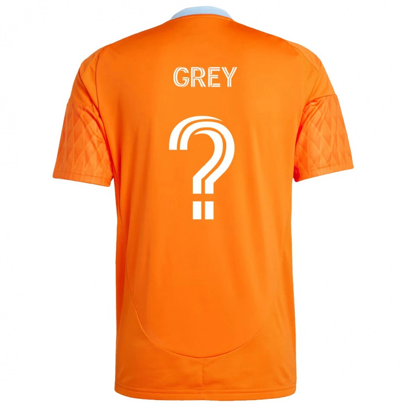 Danxen Niño Camiseta Omar Grey #0 Morado Naranja 1ª Equipación 2025/26 La Camisa