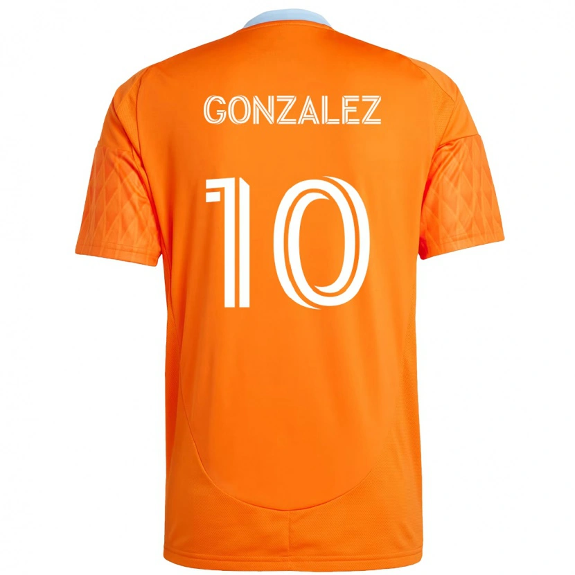 Danxen Niño Camiseta Yair González #10 Morado Naranja 1ª Equipación 2025/26 La Camisa