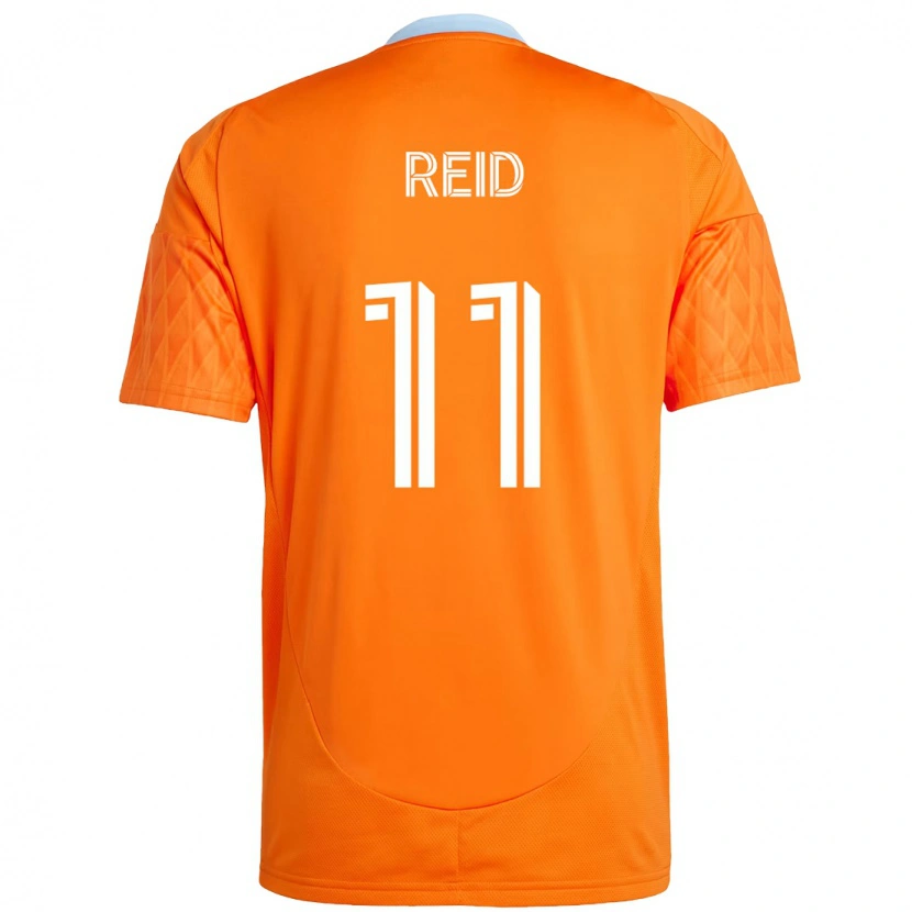 Danxen Niño Camiseta Isaiah Reid #11 Morado Naranja 1ª Equipación 2025/26 La Camisa