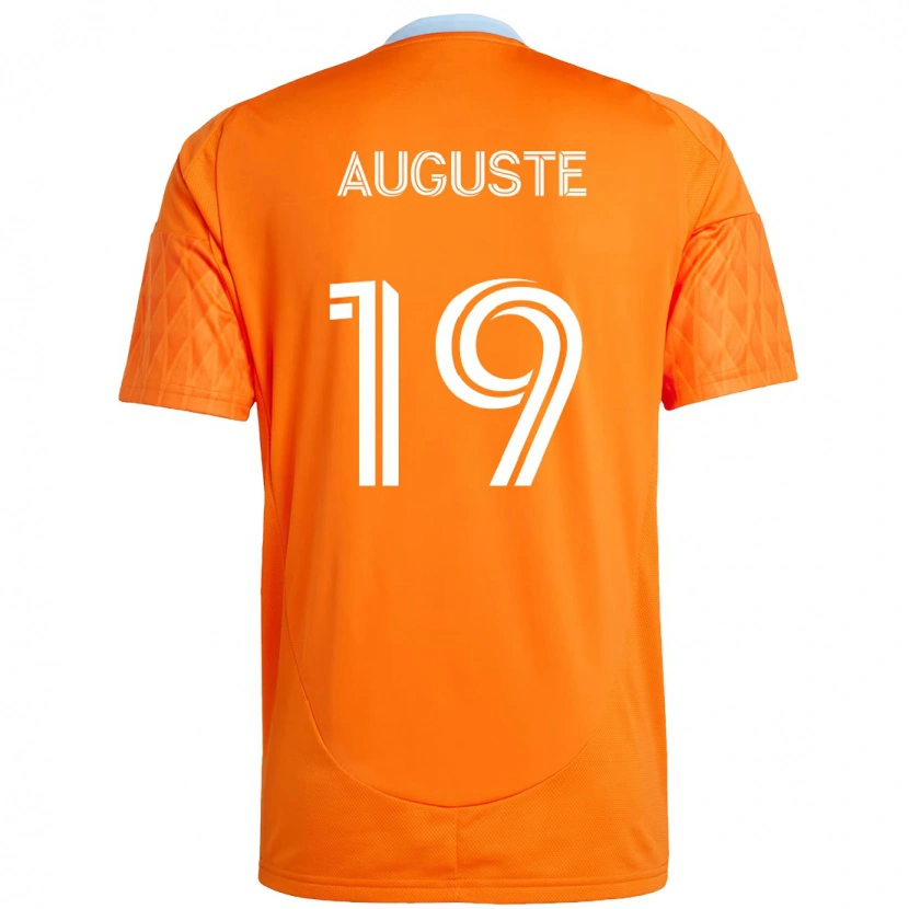 Danxen Niño Camiseta Charles Auguste #19 Morado Naranja 1ª Equipación 2025/26 La Camisa