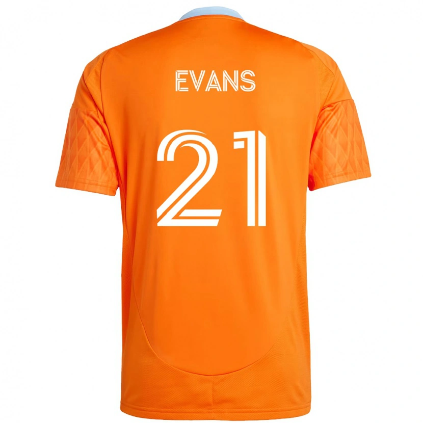Danxen Niño Camiseta Jacob Evans #21 Morado Naranja 1ª Equipación 2025/26 La Camisa