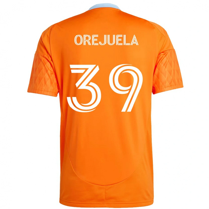 Danxen Niño Camiseta Jesus Orejuela #39 Morado Naranja 1ª Equipación 2025/26 La Camisa