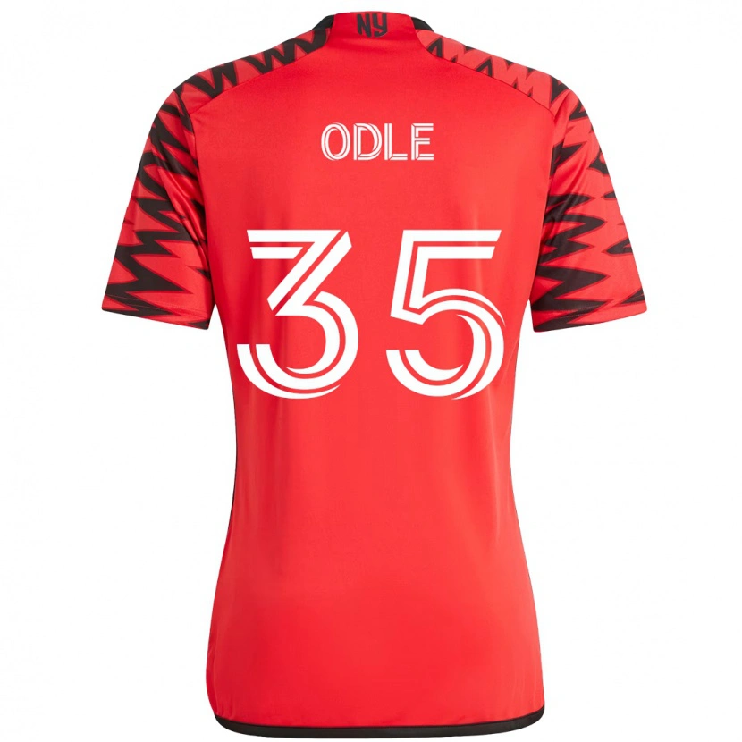 Danxen Niño Camiseta Dallas Odle #35 Rojo Negro 1ª Equipación 2025/26 La Camisa