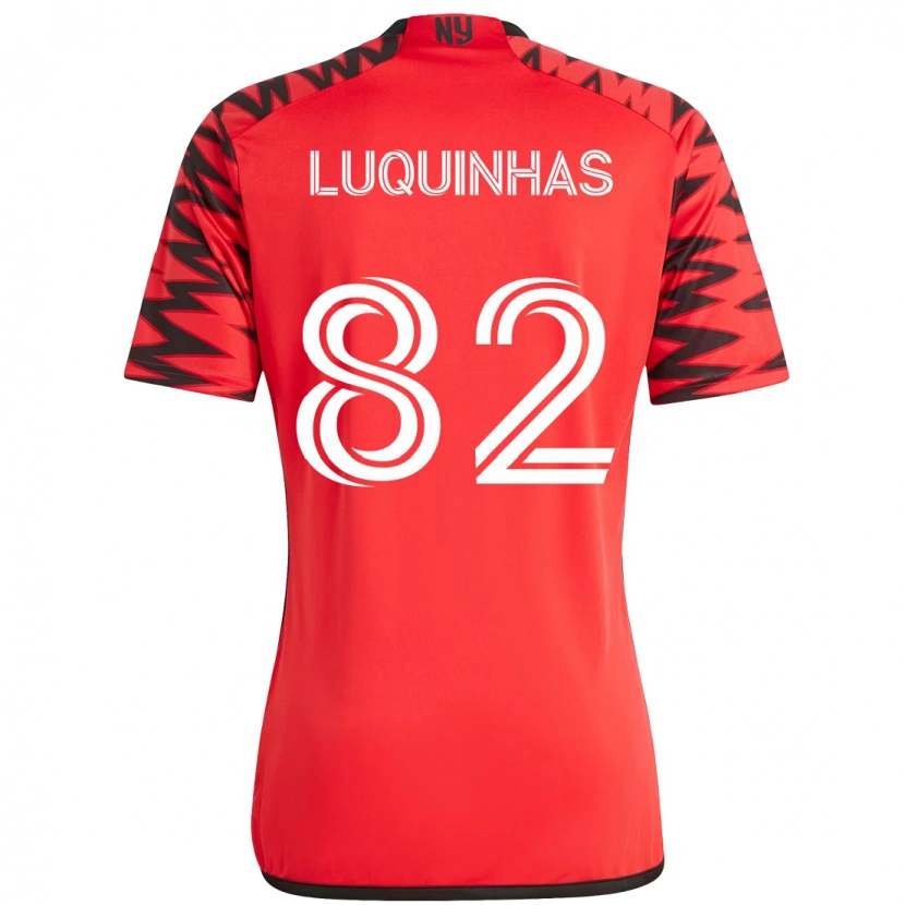 Danxen Niño Camiseta Luquinhas #82 Rojo Negro 1ª Equipación 2025/26 La Camisa