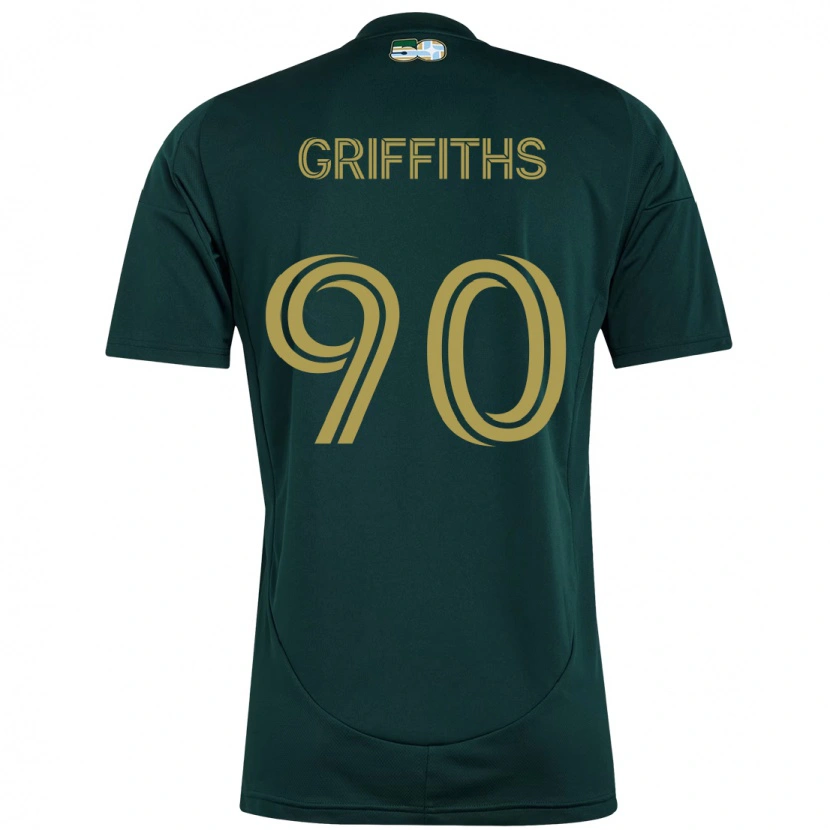 Danxen Niño Camiseta Reo Griffiths #90 Beige Verde 1ª Equipación 2025/26 La Camisa