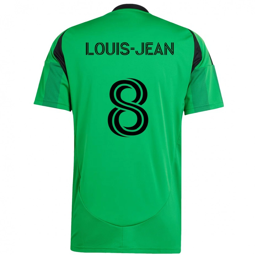 Danxen Niño Camiseta Steeve Louis-Jean #8 Blanco Verde 1ª Equipación 2025/26 La Camisa