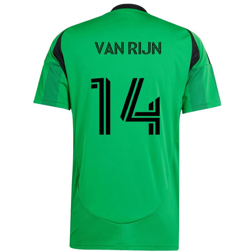 Danxen Niño Camiseta Nico Van Rijn #14 Blanco Verde 1ª Equipación 2025/26 La Camisa