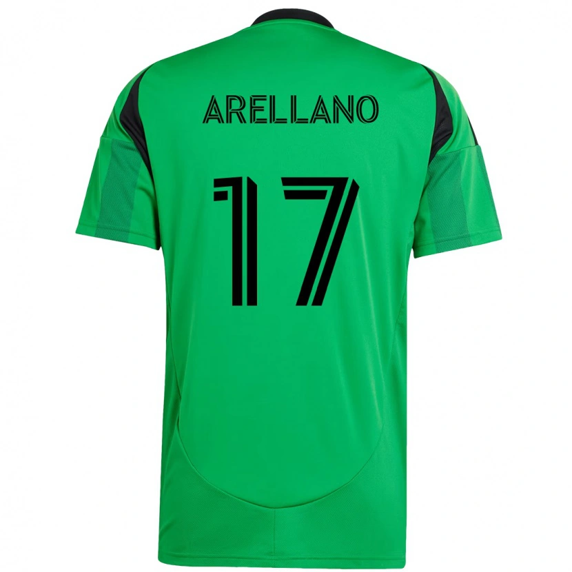 Danxen Niño Camiseta Bryan Arellano #17 Blanco Verde 1ª Equipación 2025/26 La Camisa