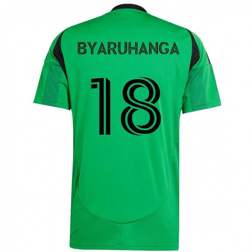Danxen Niño Camiseta Bobosi Byaruhanga #18 Blanco Verde 1ª Equipación 2025/26 La Camisa