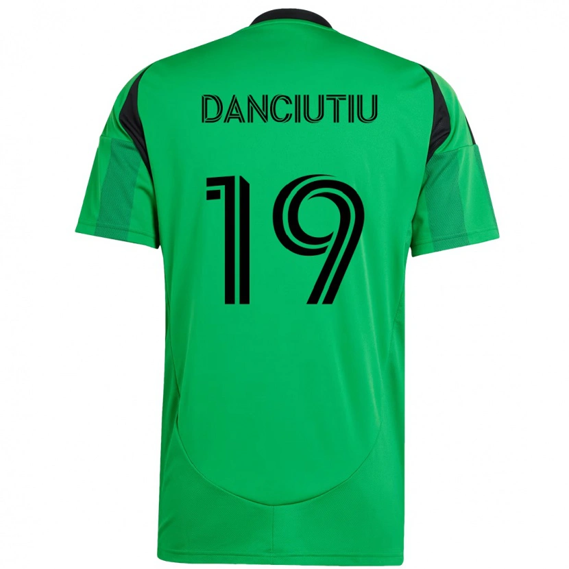 Danxen Niño Camiseta Vlad Dănciuțiu #19 Blanco Verde 1ª Equipación 2025/26 La Camisa