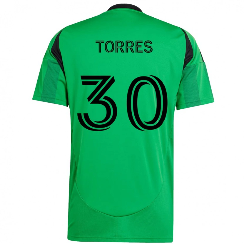 Danxen Niño Camiseta Ervin Torres #30 Blanco Verde 1ª Equipación 2025/26 La Camisa