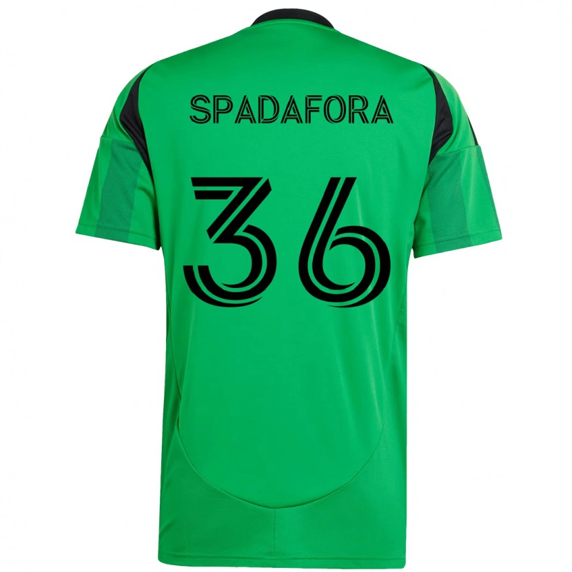 Danxen Niño Camiseta Luke Spadafora #36 Blanco Verde 1ª Equipación 2025/26 La Camisa