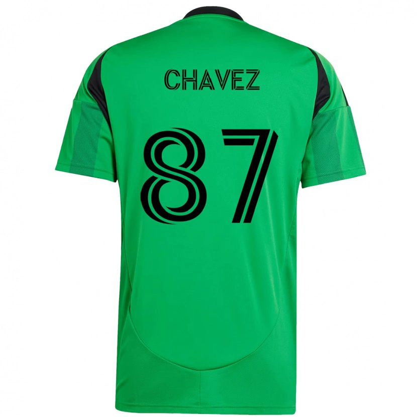 Danxen Niño Camiseta Alfonso Ocampo-Chávez #87 Verde Negro 1ª Equipación 2025/26 La Camisa