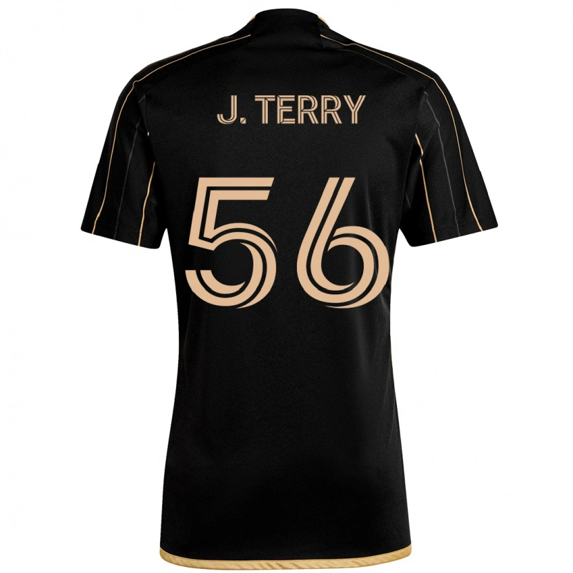 Danxen Niño Camiseta Jude Terry #56 Negro Marrón 1ª Equipación 2025/26 La Camisa